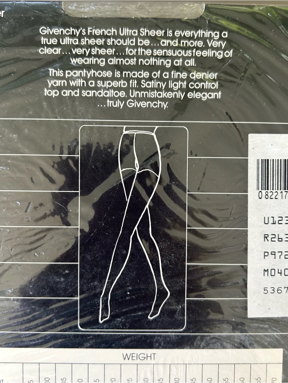 VTG Givenchy French Ultra Sheer Pantyhose Sz B Silver Fox Lot of 2 Control Top